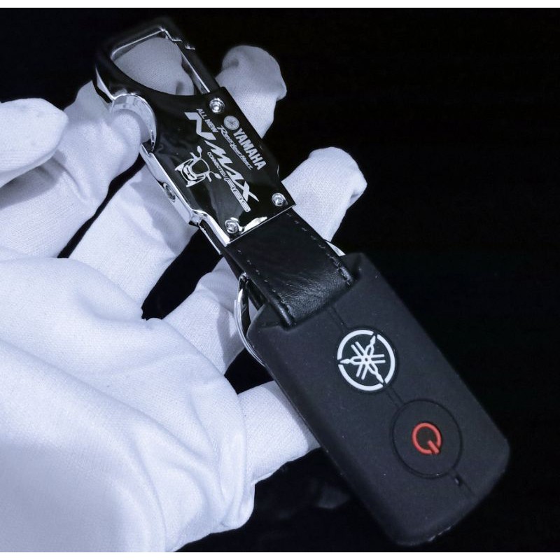 Gantungan kunci kulit remote keyless motor yamaha all new nmax-3