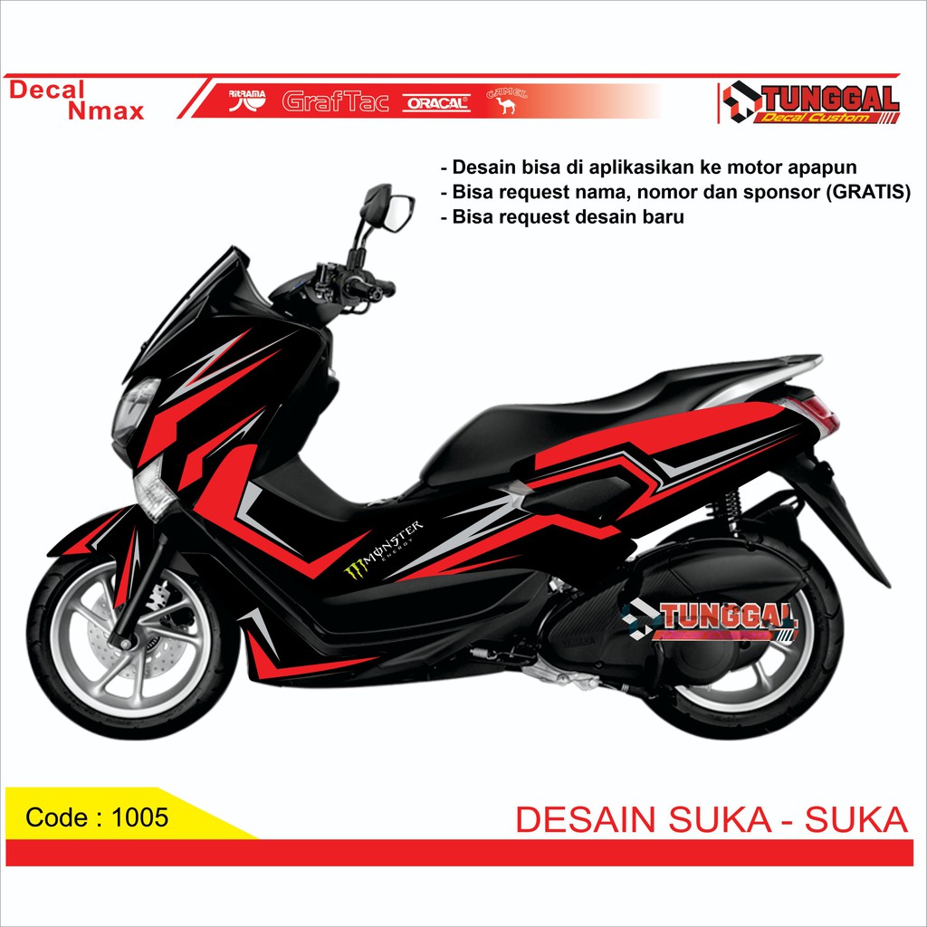 stiker motor nmax decal full body desain custom bisa request