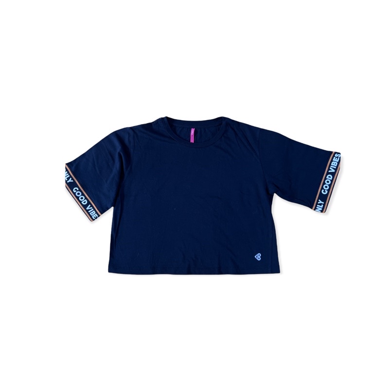 KAOS CROP color box HAPPY ASMARA PRELOVED/preloved happy asmara