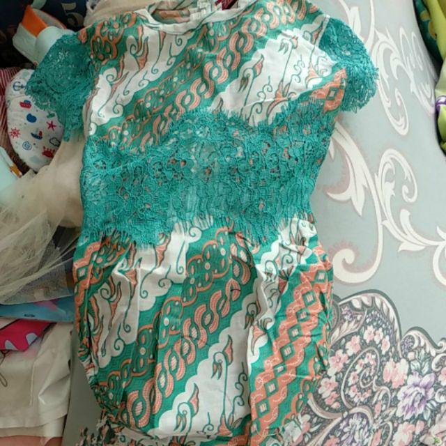 Jumper Bayi Kombinasi Brokat. Bahan Katun Batik Katun Halus