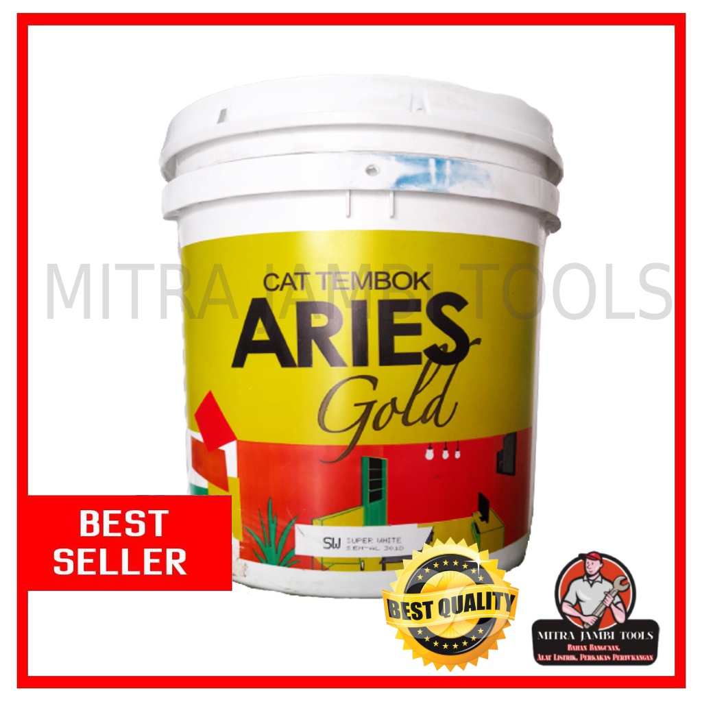 CAT TEMBOK ARIES GOLD SUPER WHITE 18 KG