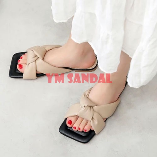 Sandal Flat Teplek Ikat Silang Mi33