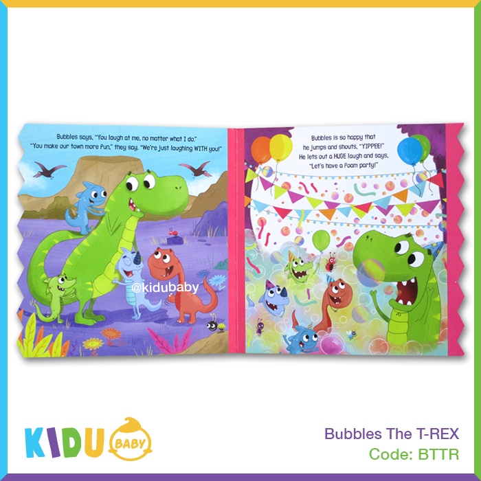 Buku Cerita Anak atau Buku Cerita Bayi Bubbles The T-REX Kidu Baby