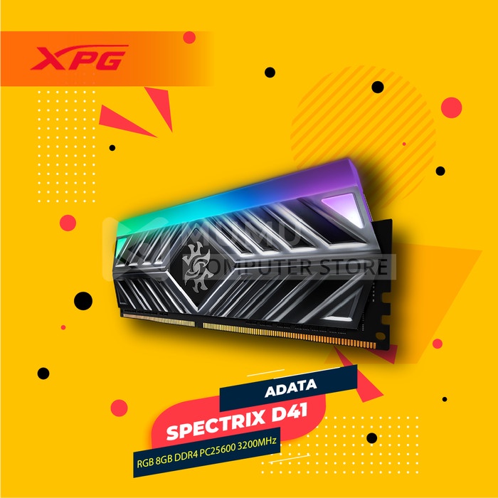 Memory RAM Adata XPG SPECTRIX D41 RGB 8GB DDR4 PC25600 3200MHz