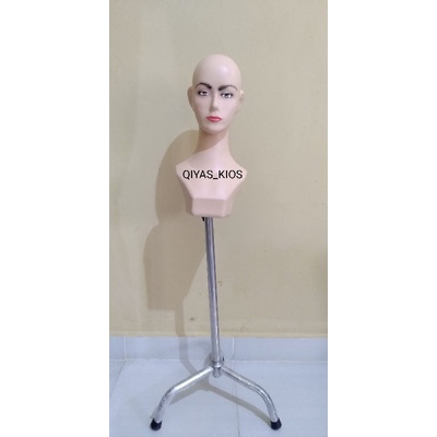 PATUNG KEPALA DEWASA + TIANG / PATUNG JILBAB DEWASA
