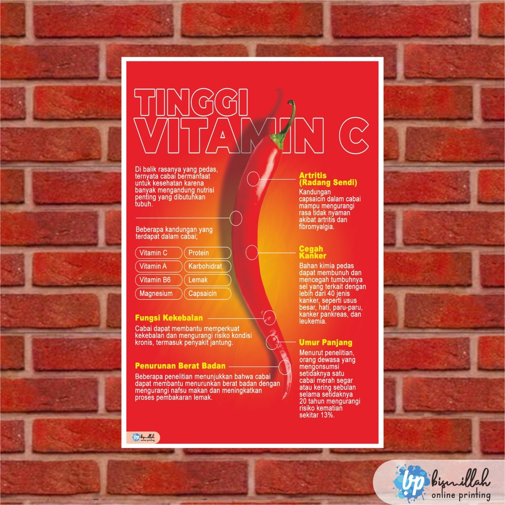 

Poster Kesehatan Tinggi Vitamin C