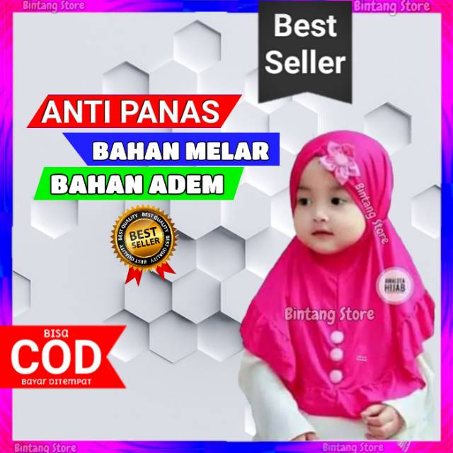 Kerudung Bayi 0 6 Bulan Up 2 Th Bintang Hijab Bayi Jilbab Anak Bayi Jilbab Bayi Perempuan 0 6 Bulan