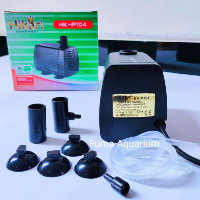 PROMO HIKARI HK-104 Pompa Air Kolam Aquarium Hidroponik Aquaponik Submersible Pump Power Head