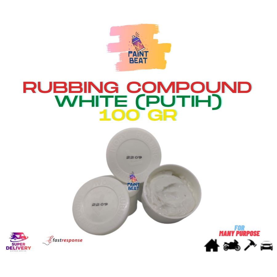 RUBBING PUTIH KECIL / IVORY COMPOUND / RUBBING MOBIL / RABIN 100gr