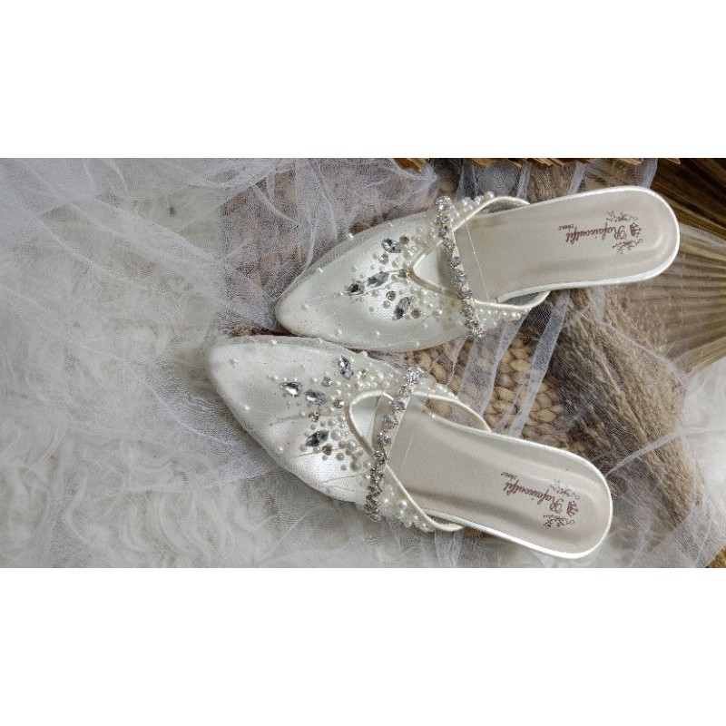 sepatu Ayumni putih bw tinggi 4cm sepatu wedding wanita
