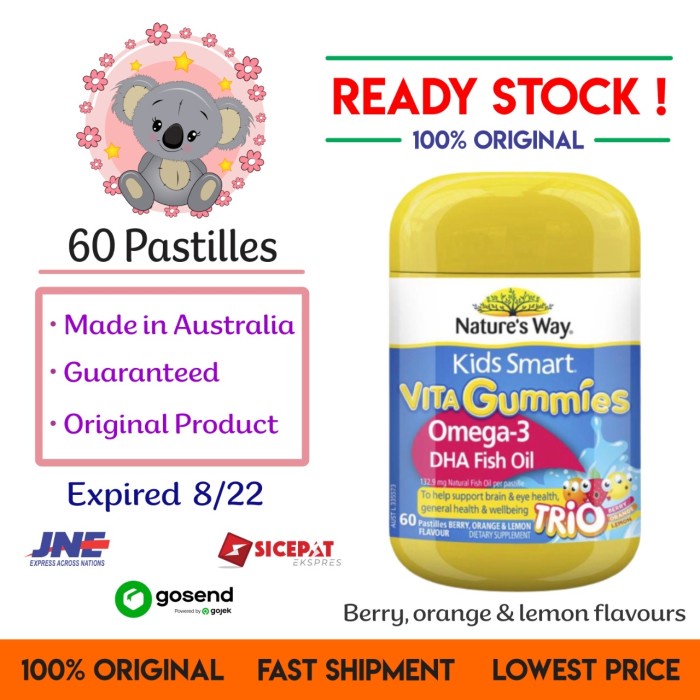 Nature'S Way Vitagummies Omega2 Dha Fish Oil Trio Vitamin Anak Vit Anak -