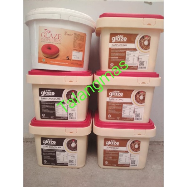 glaze colatta & elmer 5kg capuccino-dark coklat-rasberry