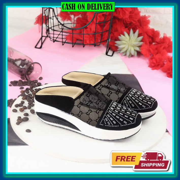 Vi54 Wanita Wedges Casual Elegan Wejes Wedjes Weges Wejde 57 Sk568 Sandal Wanita Crocodile Sdw Herdi