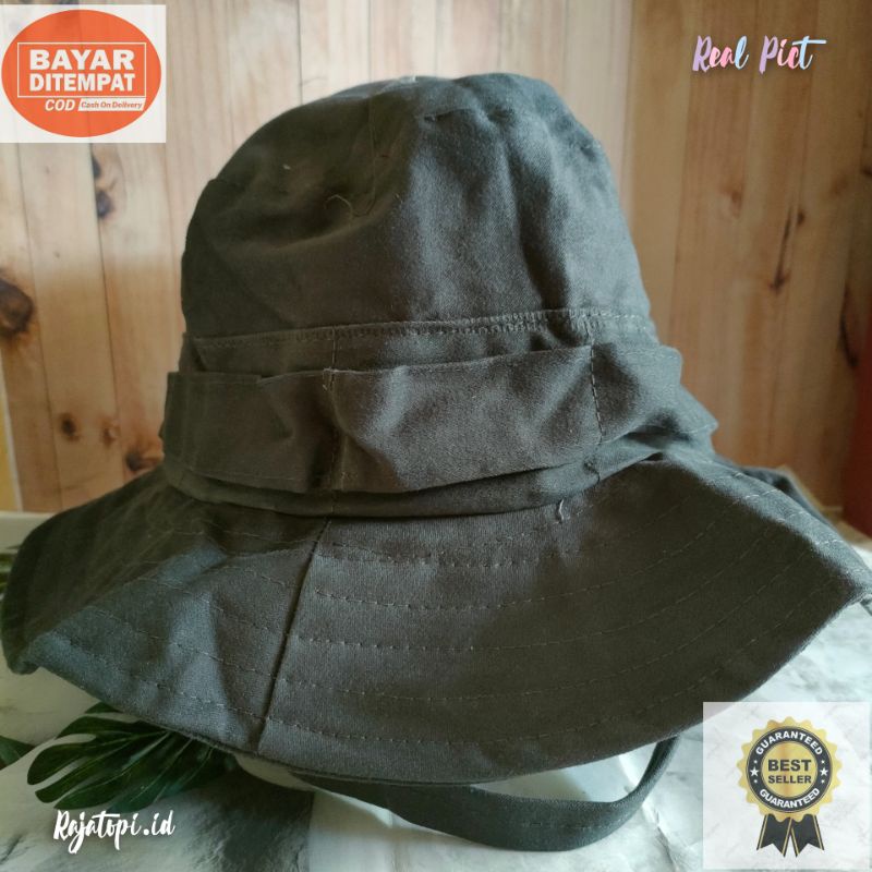 (COD) Topi Rimba - Topi Gunung - Topi Bucket/Topi Gunung Pria Wanita Outdoor-Army