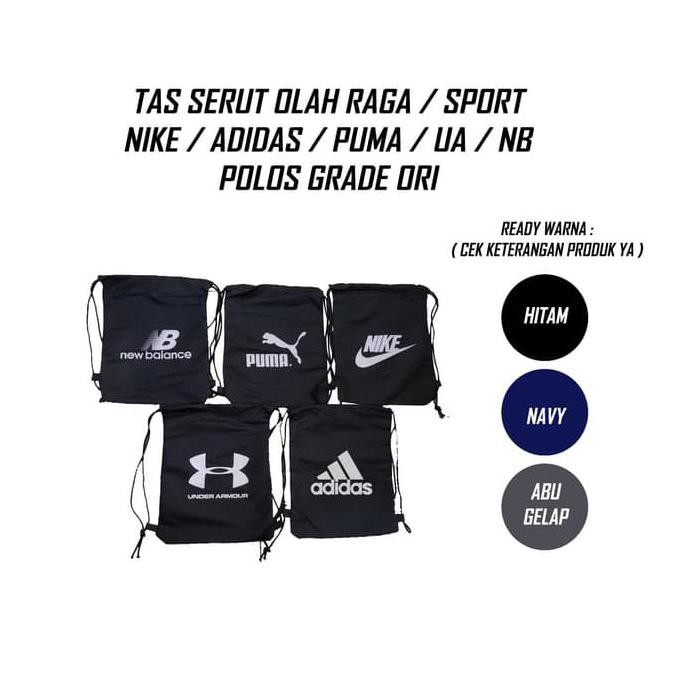 TAS SERUT/STRING BAG/TAS RANSEL SERBA GUNA OBRAL NIKE ADIDAS -gallspt