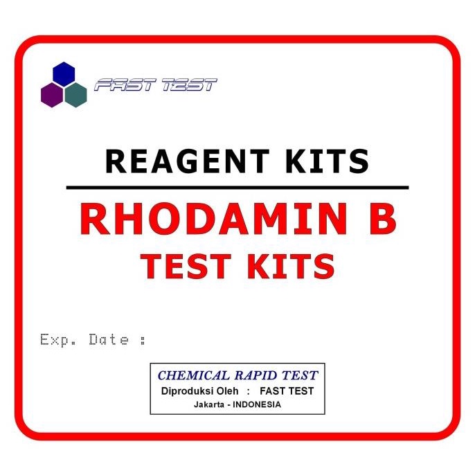 Test Kit Rhodamin B, Alat Uji Cepat Kandungan Pewarna Rhodamine-B