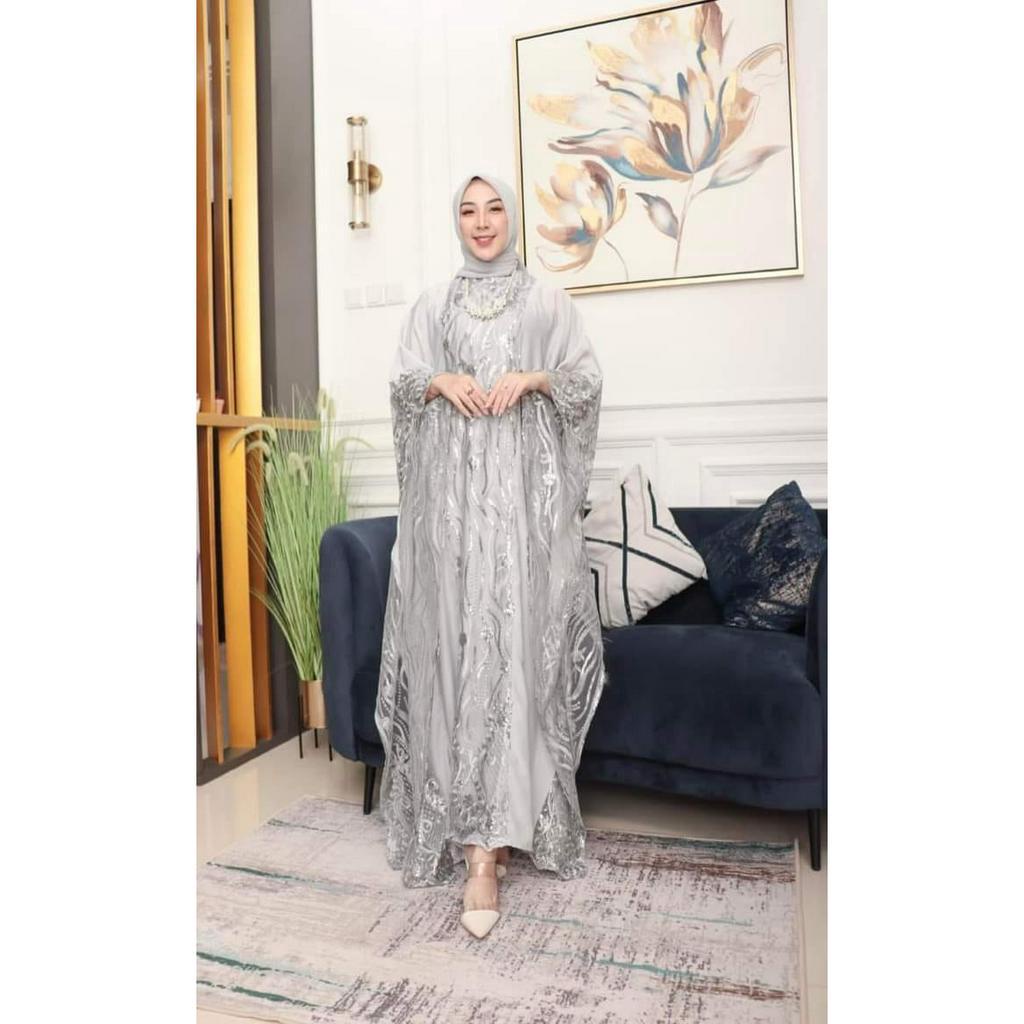 [ COD ] KAFTAN KISWAH , Gamis Kaftan ,DRes Brokat kaftan