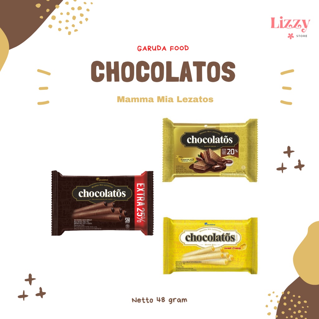 

Chocolatos Dark | Sweet Cheese Wafer Cream | Roll Kemasan 24g