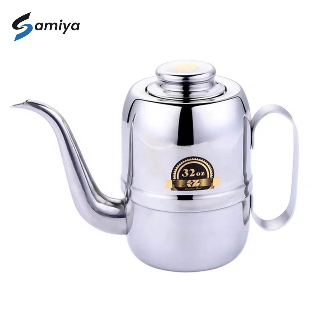 Olive kettle gooseneck 420ml 540ml 960ml / teko kopi leher angsa 14oz 18oz 32oz