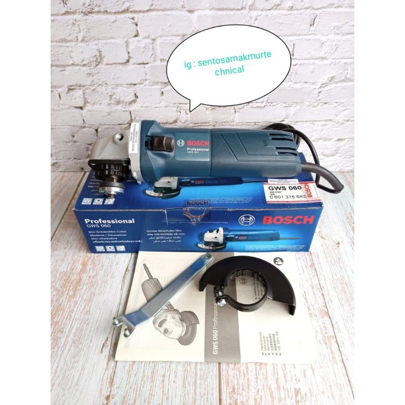 BOSCH GWS 060 Grinder Grenda Gerinda Gurinda Tangan 4&quot; 4 Inchi GWS060