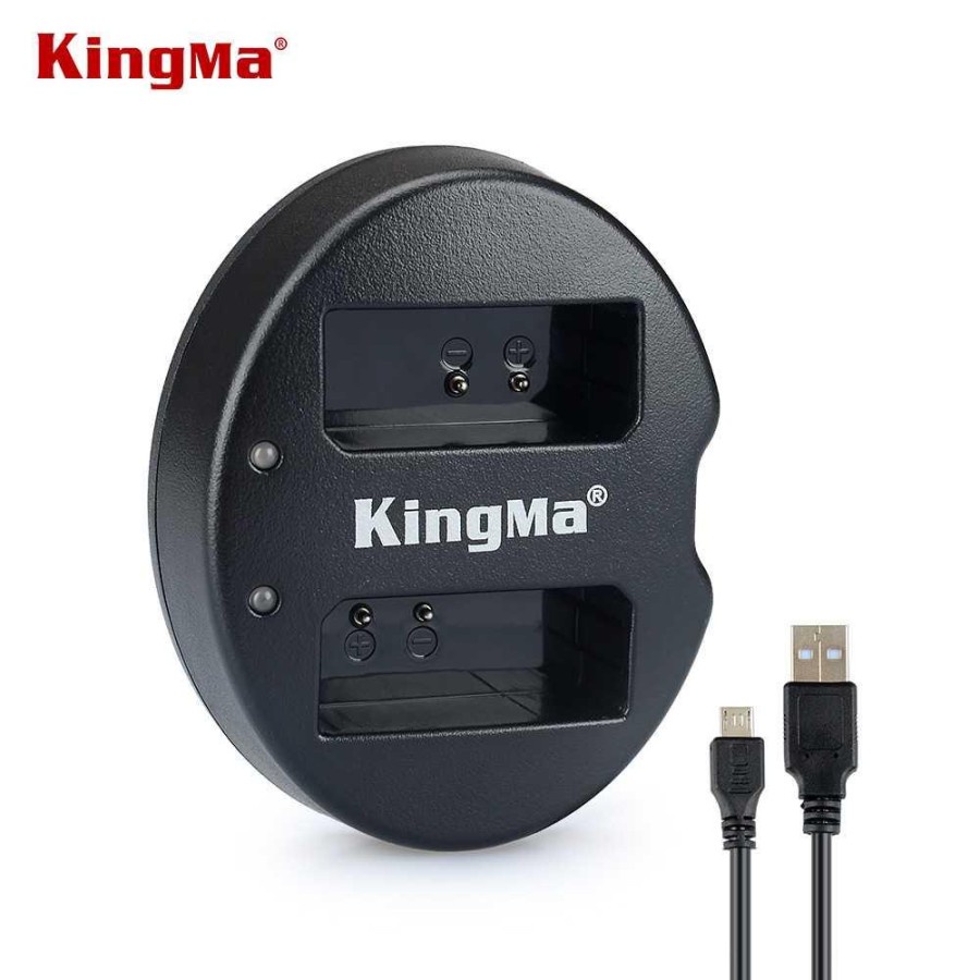 Kingma Charger Baterai 2 Slot Canon 1100D 1200D - LP-E10 - Black