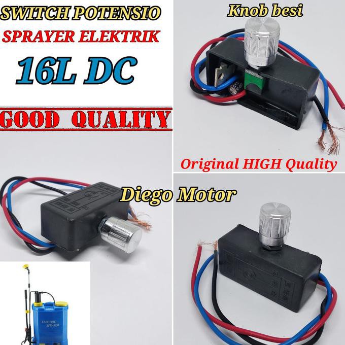 Produk Terbaik] Potensio Switch Pompa Semprot Hama Elektrik Aki 12V Dc Cba Murah