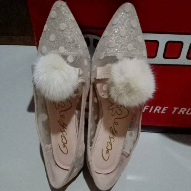 Flat shoes detail pompom merek Gosh uk 38