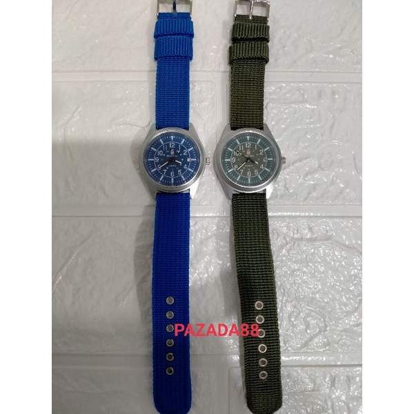 JAM TANGAN WANITA TALI KANVAS/KAIN