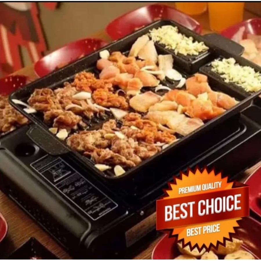 HJK [ YAKINIKU ] UGO KOREAN BBQ Grill Pan Barbeque Alat Pemanggang / Grill Pan Yakiniku Alat