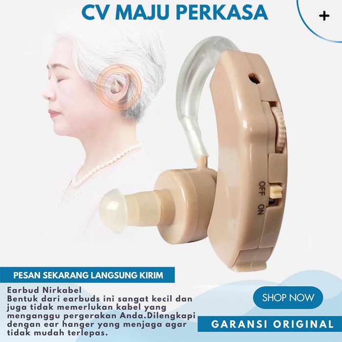 (Original) Alat Bantu Dengar Pendengaran Telinga Tuli Hearing Aid Wireless Tanpa Kabel Bentuk
