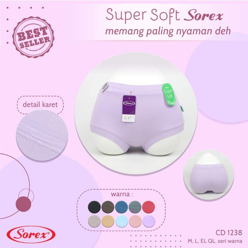 Celana Dalam Cewek / CD Wanita Prempuan Super Soft Merek Sorex Model 1238 &amp; 1239 &amp; 1257