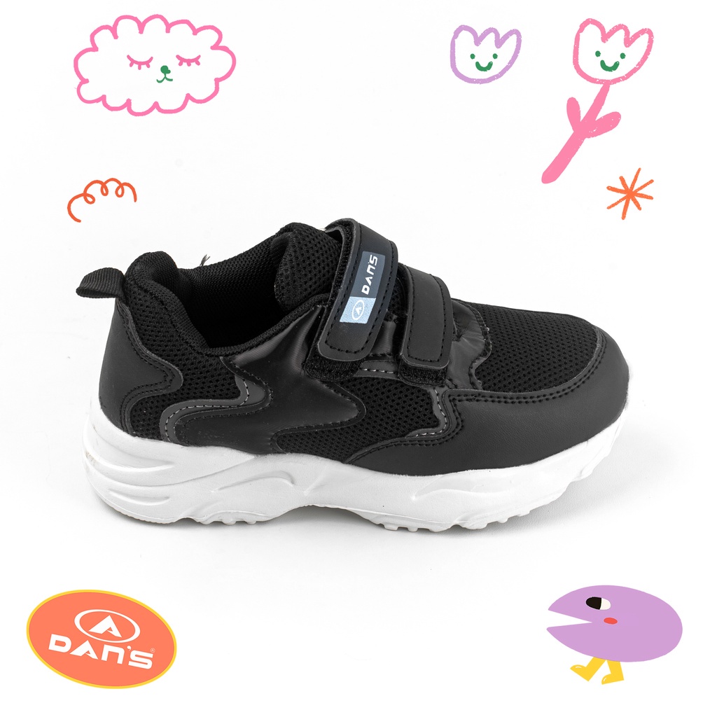 Dans Dafna Sepatu Sneakers Anak Perempuan - Black Grey