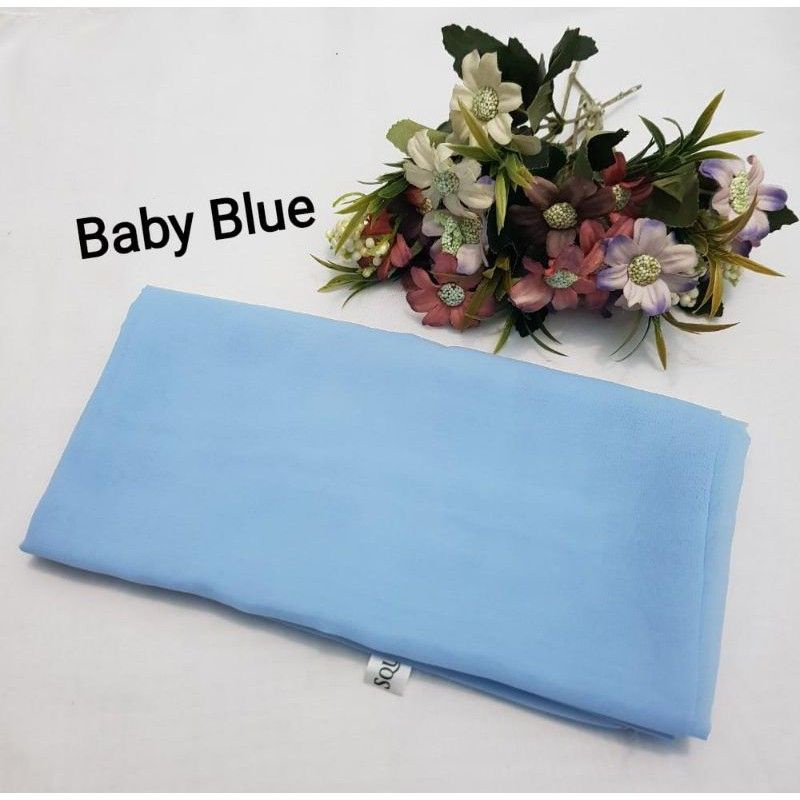 hijab BELLA SQUARE Pollycotton premium-Baby Blue