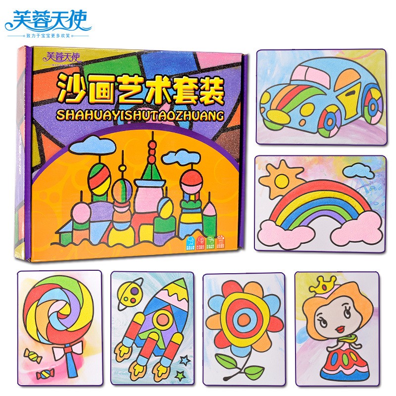 MAINAN EDUKASI DIY MELUKIS PASIR 1 SET / SAND PAINTING ART SET / MEWARNAI PASIR