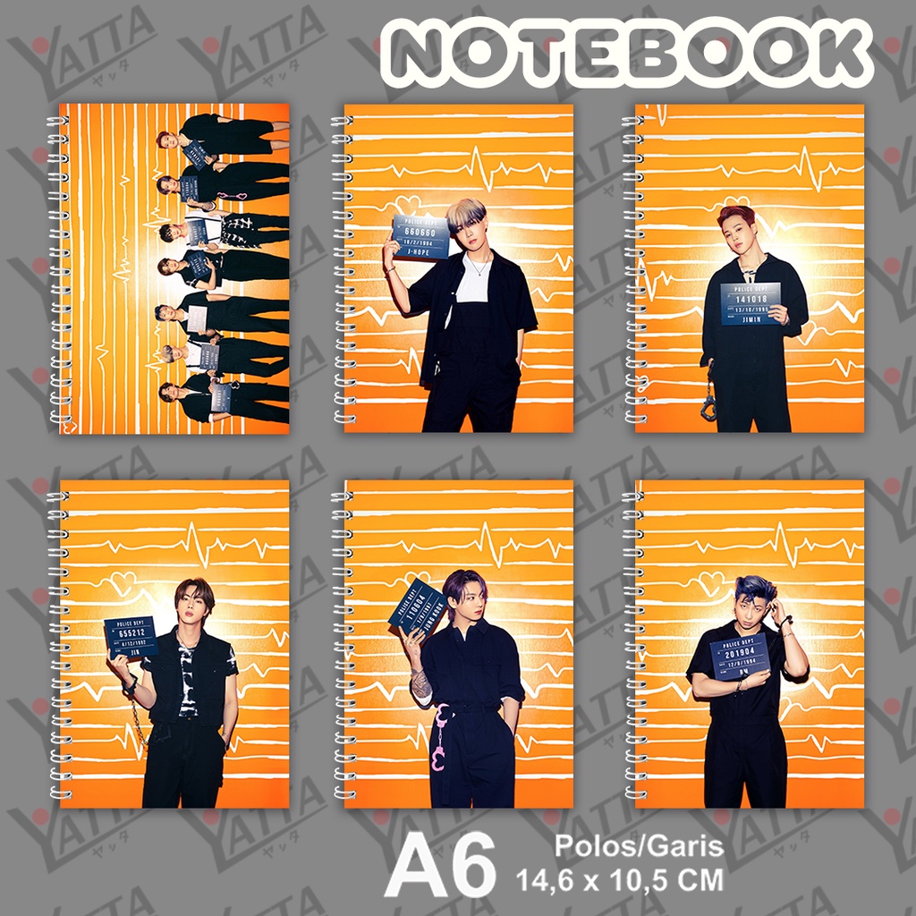 

Notebook KPOP BTS Butter Single Album Ukuran A6 10,5 cm x 14,8 cm Seri 4