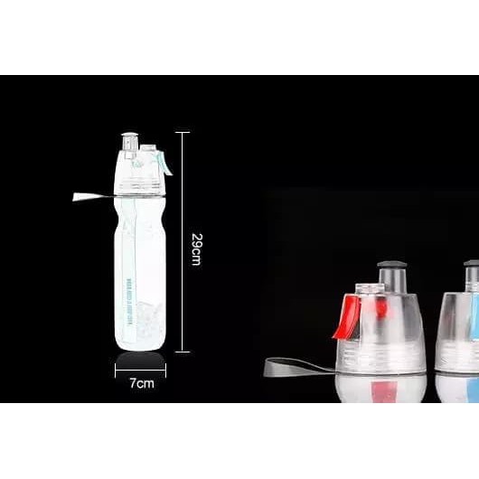 Botol Minum Double Deck Sports Drink Spray Water Bottle Cold - H-14