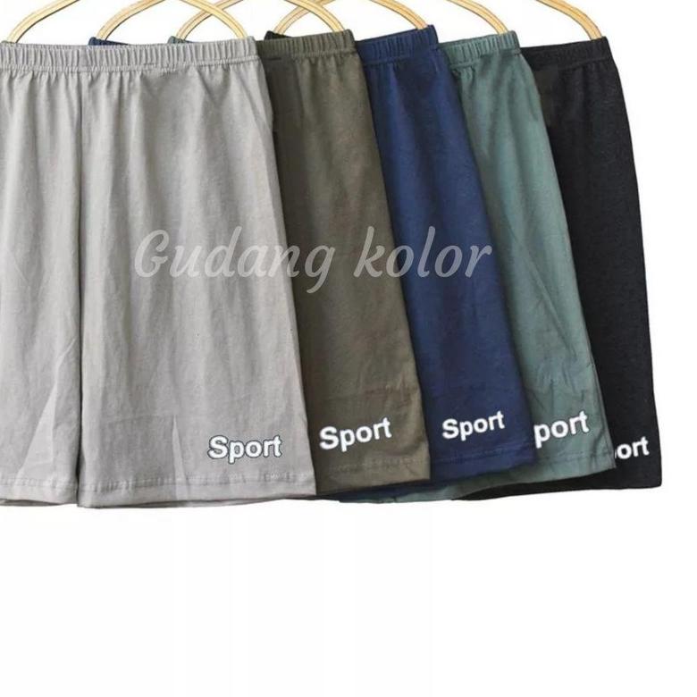 ☂ Celana Pendek Santai Pria Color Dewasa Kaos Babyterry Short Pants Laki Laki Harian Sporty Polos Se