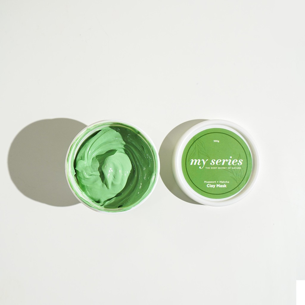 MY SERIES CLAY MASK | SERUM | PAKET DUO MUGWORT MATCHA MY SERIES BY AILIN