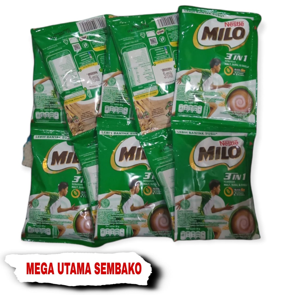 

Nestle Milo 3 in 1 renceng ( 10 sachet x 35 gr )