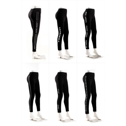 Legging hitam wanita/IMPORT/Elastis/Jumbo