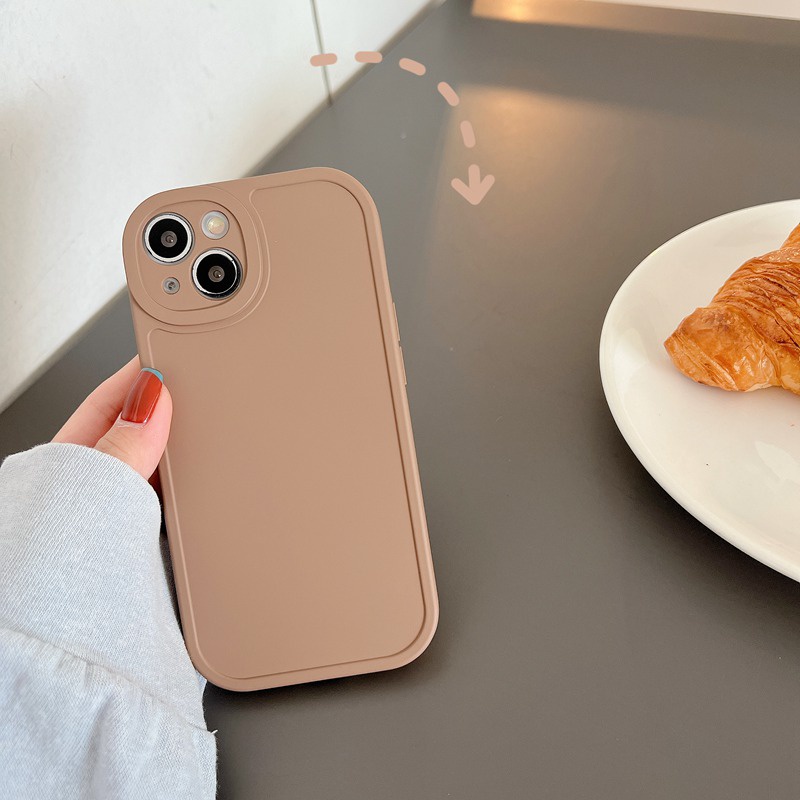 Kopi Gelombang Lembut Soft Case IPhone 6 6S 7 8 Plus X XR XS Max 11 12 13 14 Pro Max Matte Casing Apple Gir's Girls Hadiah Wanita