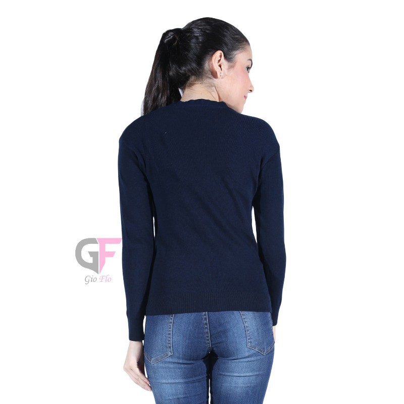 GIOFLO Cardigan Wanita Simple Dan Elegan Dongker / CARW 56