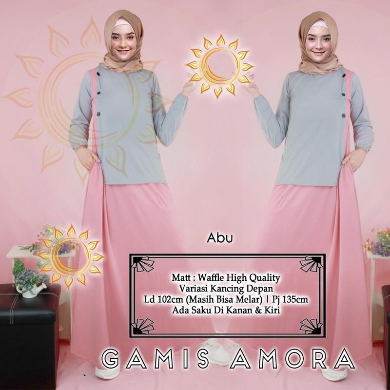 SYARI gamis amora abu