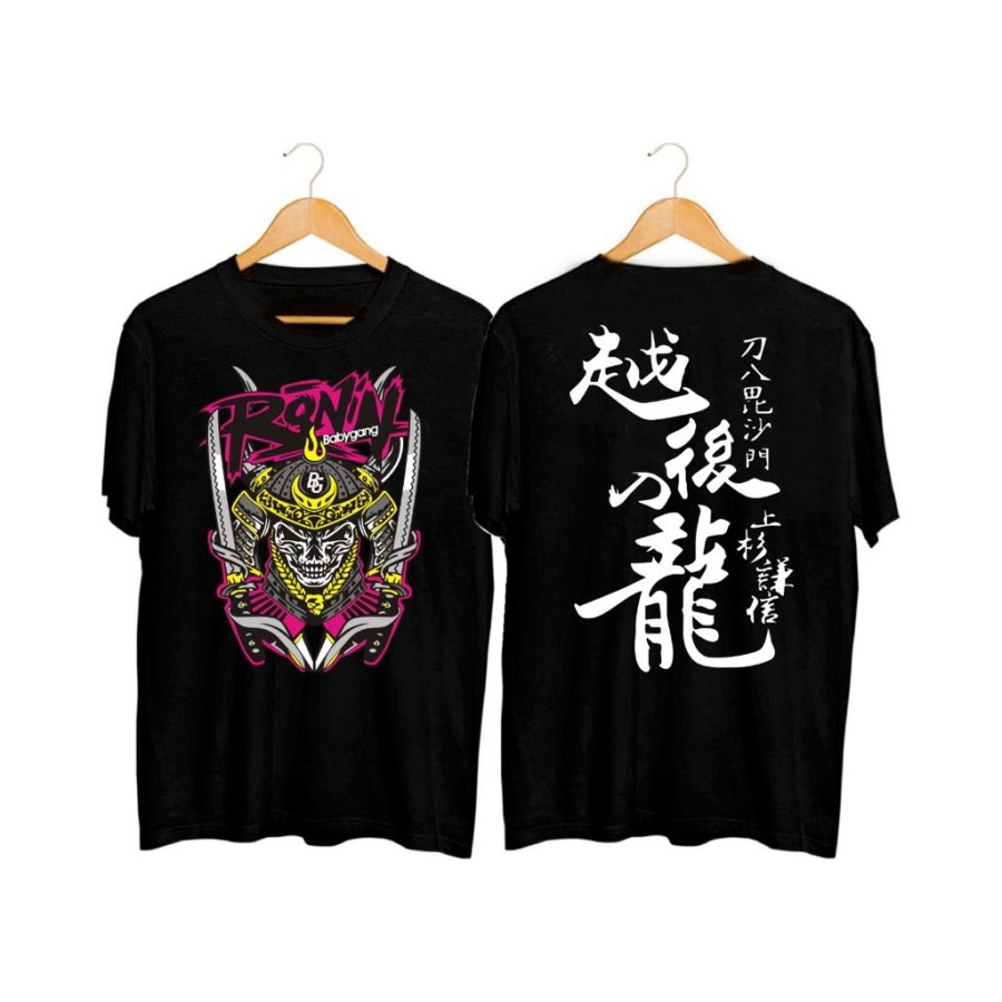 Kaos Distro Pria T-Shirt Fashion Pria Kaos Pria Skuzo Ronin - Hitam