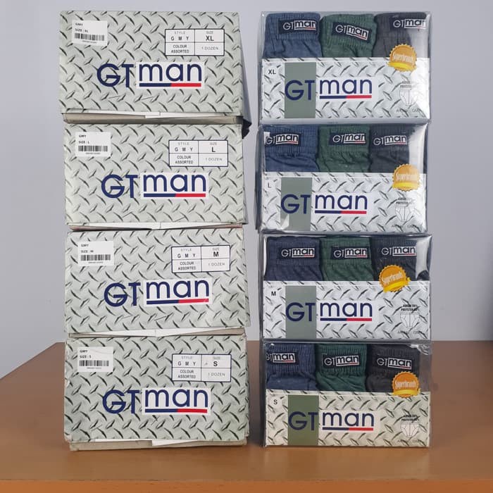 3PCS SEMPAK GT MAN GMY DAN GMX GTMAN CELANA DALAM PRIA  MULTICOLOUR