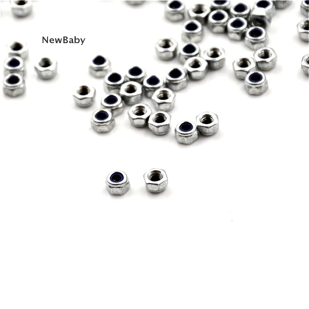 100pcs M3X0.5Mm Baut Nylocking Bahan Stainless Steel