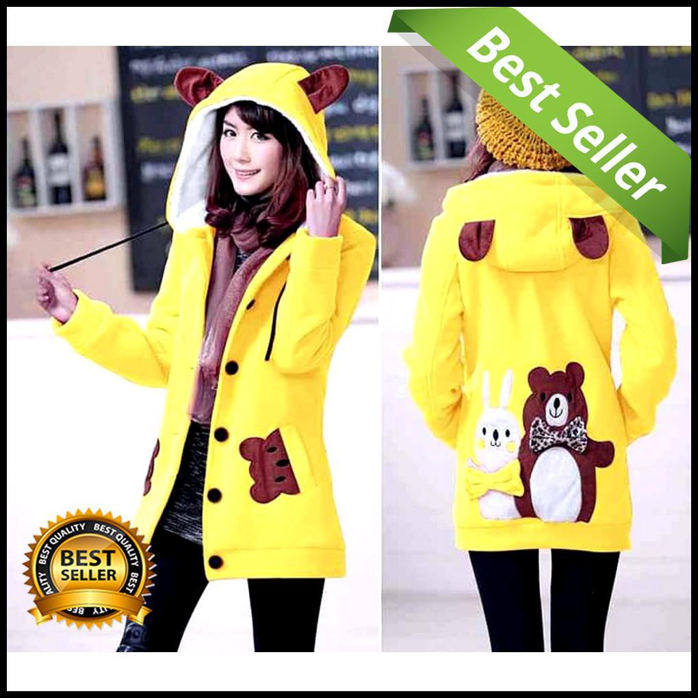 TERMURAH JAKET FUNNY KUNING LO JAKET WANITA BABYTERY KUNING