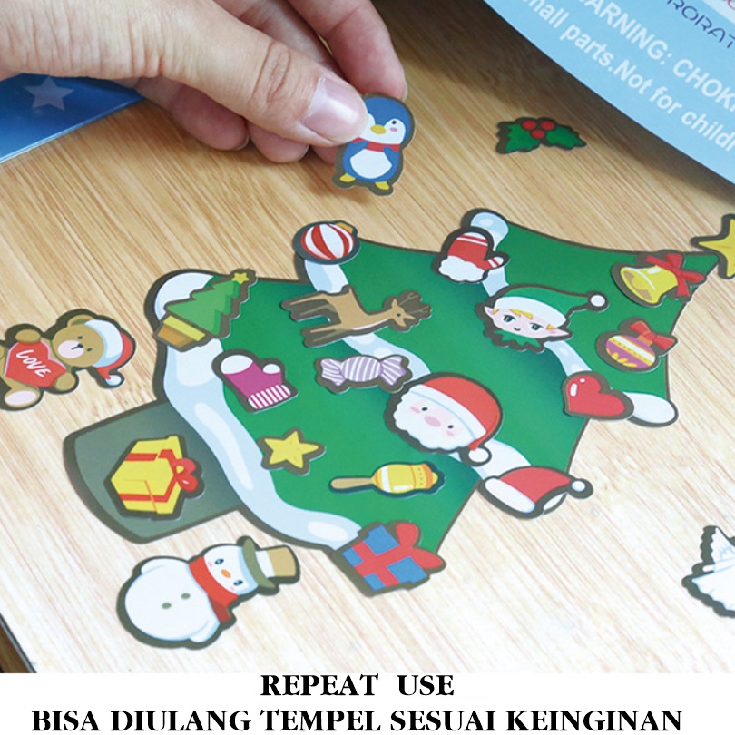 [ORGM] *NATAL* Mainan Tempelan DIY STICKER Dekorasi NATAL XMAS SANTA SNOWMAN