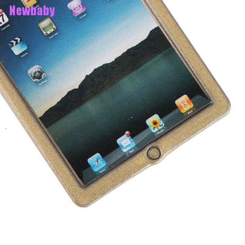 (Newbaby) Miniatur Tablet PC Skala 1: 12 Untuk Aksesoris Rumah Boneka