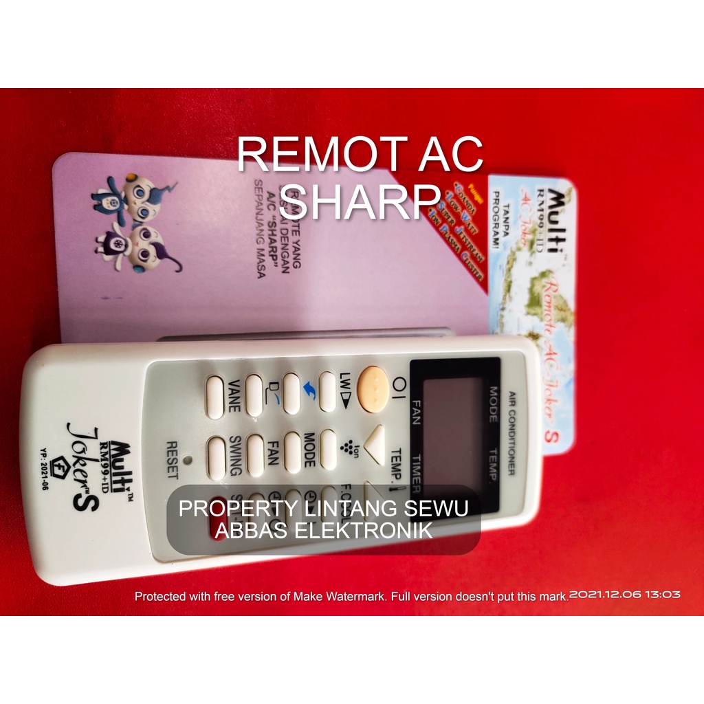 REMOT AC SHARP REMOT CONTROL AIR CONDITIONER SHARP